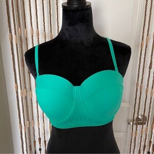 Angerella Women’s Green Bathing Suit Top NWOT Large